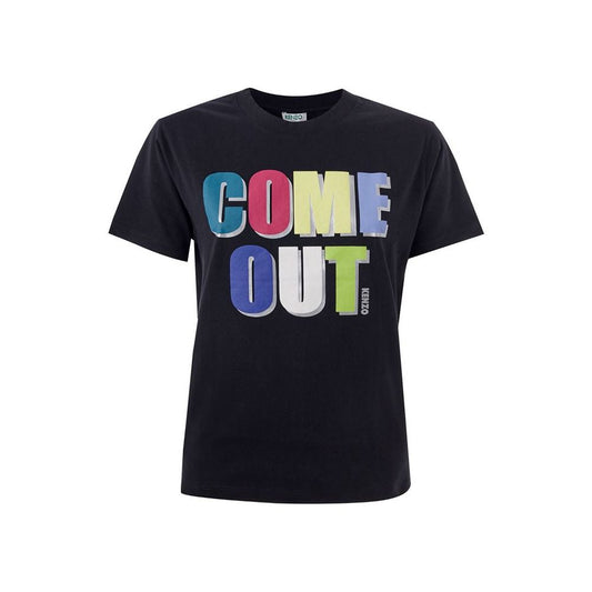 Kenzo Elegant Cotton Tee in Timeless Black Kenzo Black