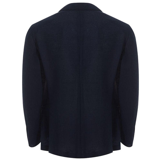 Lardini Blue Cotton Jacket Lardini Black