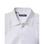 Dolce & Gabbana White Cotton Collared Dress Formal Shirt