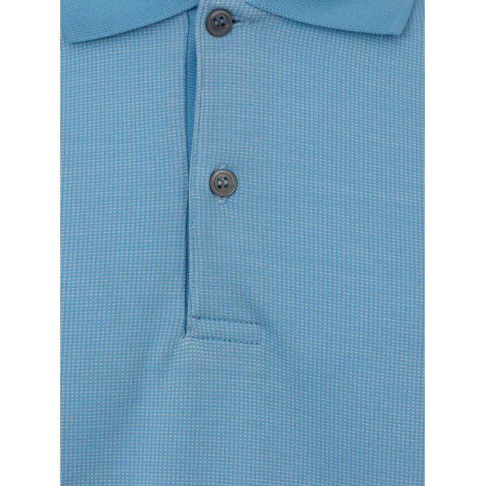 Dunhill Blue Cotton Polo Shirt