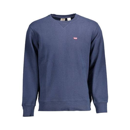 Levi's Blue Cotton Men Sweater Levi's Dark Slate Blue