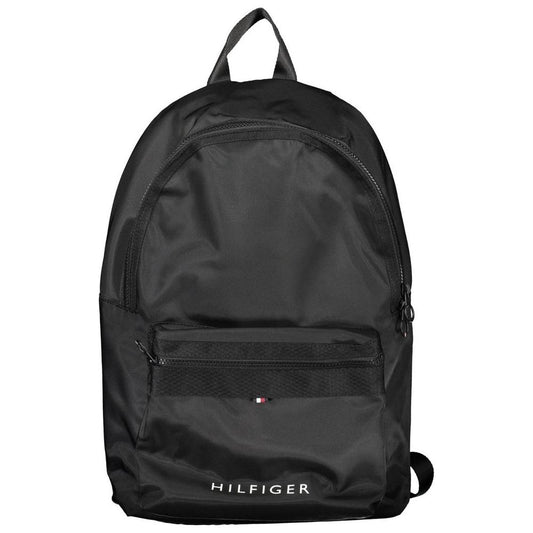Tommy Hilfiger Black Polyester Men Backpack Tommy Hilfiger Dark Slate Gray