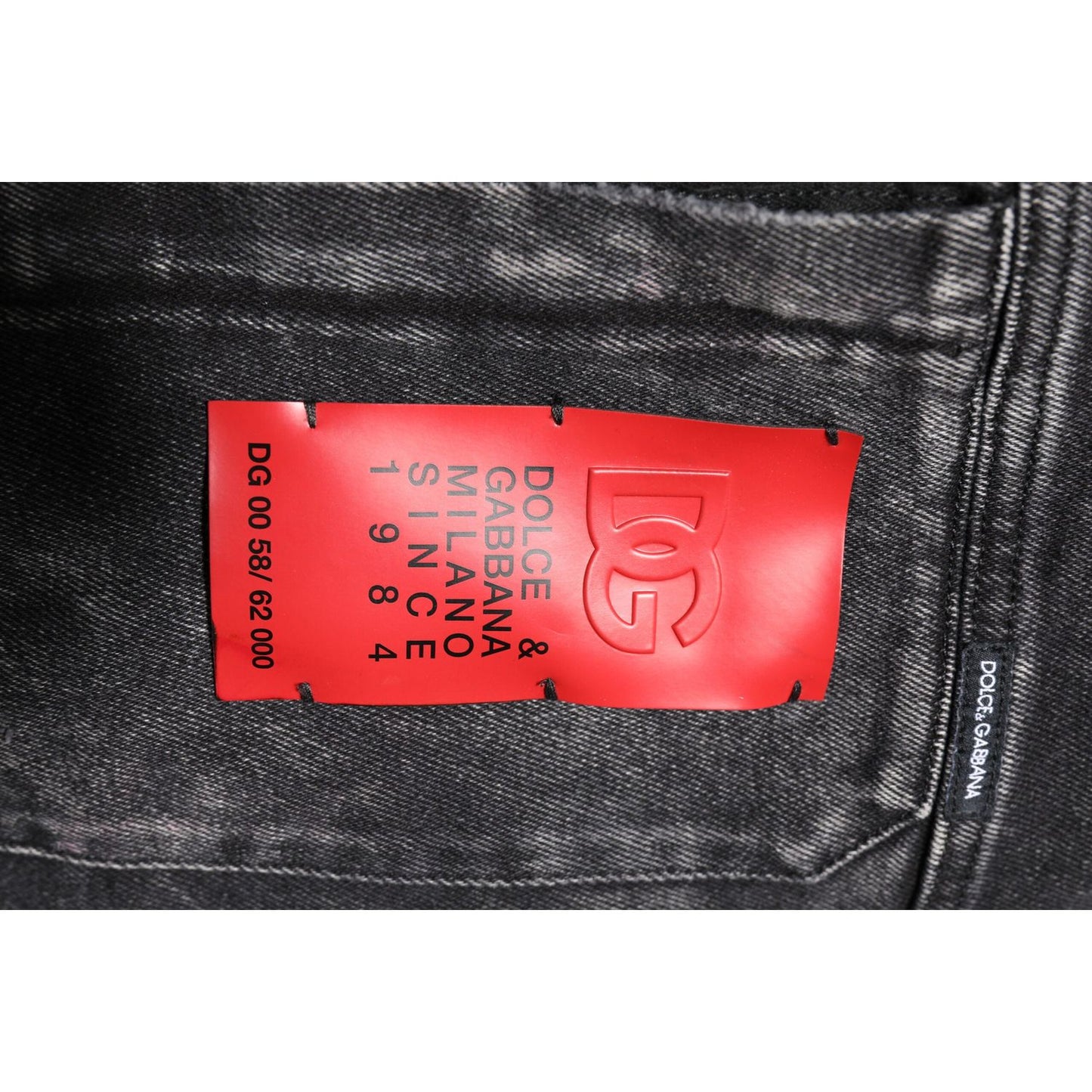 Dolce & Gabbana Black Logo Cotton Stretch Denim Jacket