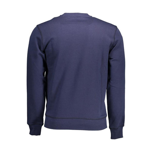 North Sails Blue Cotton Men Sweater North Sails Dark Slate Gray