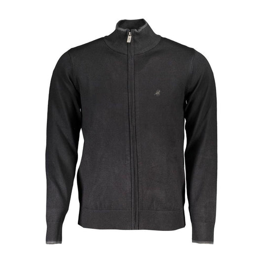 U.S. Grand Polo Elegant Long Sleeve Zip Cardigan with Embroidery U.S. Grand Polo Dark Slate Gray