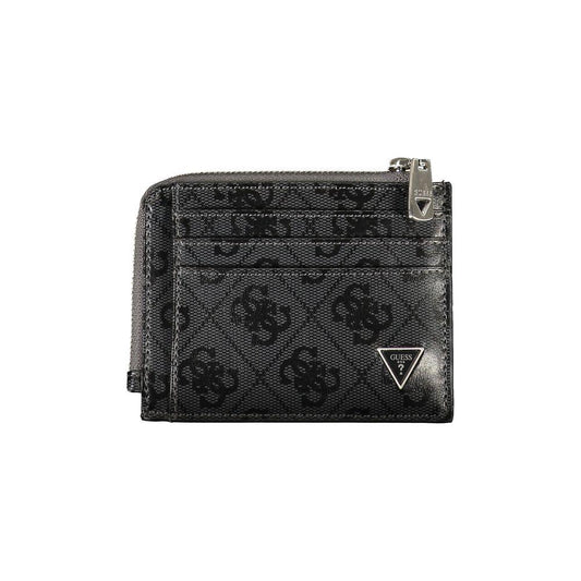 Guess Jeans Sleek Black Leather Wallet with Contrasting Accents Guess Jeans Dark Slate Gray