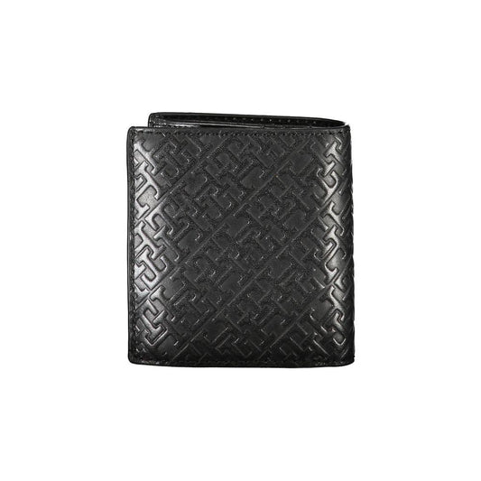 Tommy Hilfiger Sleek Black Leather Dual-Compartment Wallet Tommy Hilfiger Dark Slate Gray