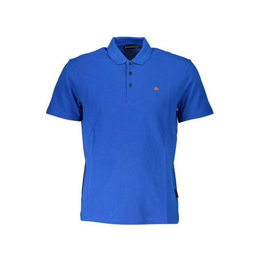 Napapijri Elegant Short Sleeved Cotton Polo Napapijri Royal Blue