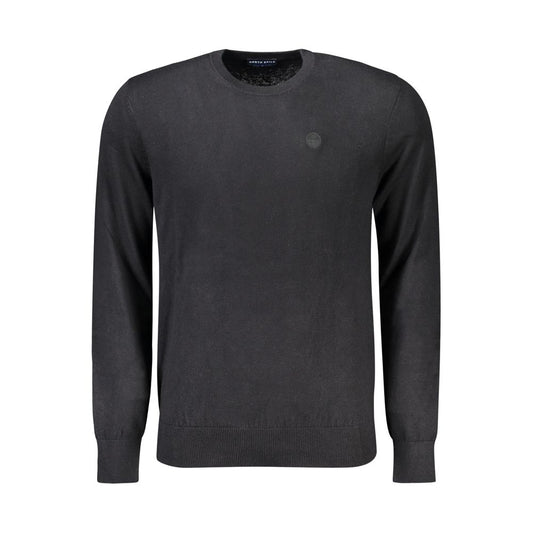 North Sails Black Cotton Men Sweater North Sails Dark Slate Gray