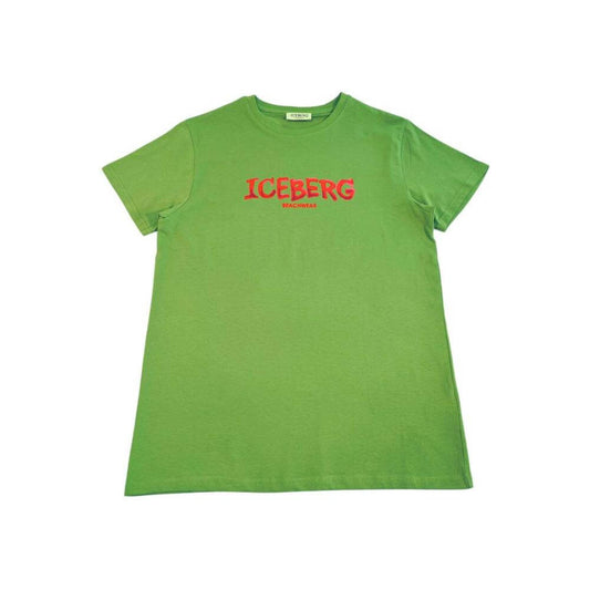 Iceberg Green Cotton Men T-Shirt