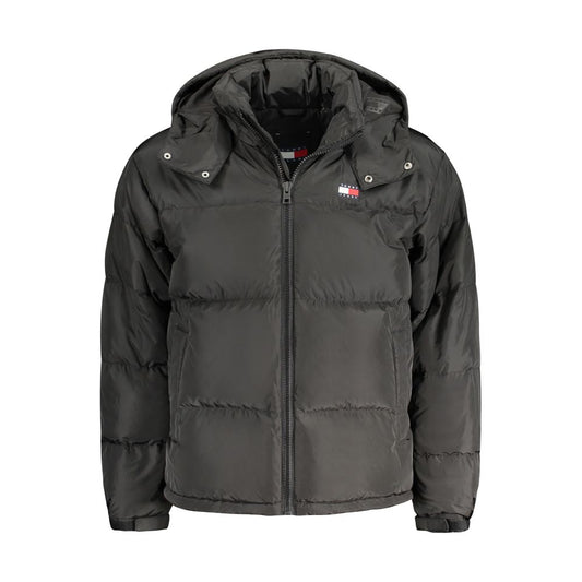 Tommy Hilfiger Black Polyester Men Jacket Tommy Hilfiger Dark Slate Gray