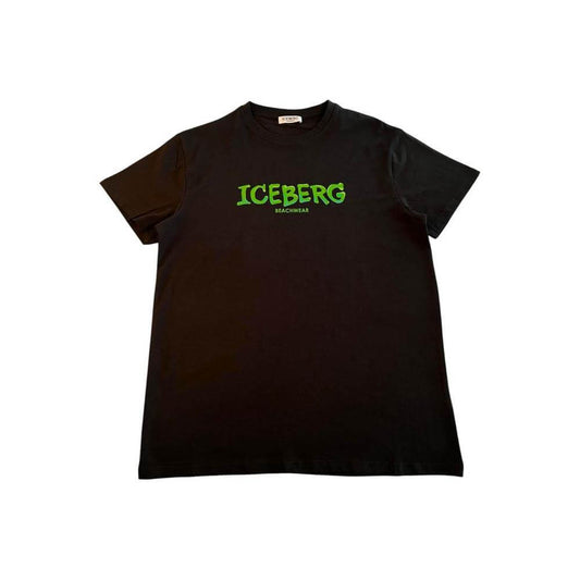 Iceberg Black Cotton Men T-Shirt