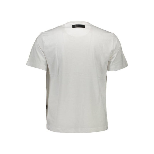 Plein Sport White Cotton Men T-Shirt Plein Sport Light Gray