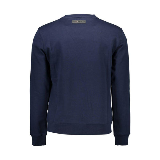 Plein Sport Blue Cotton Men Sweater Plein Sport Dark Slate Gray