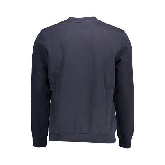 Napapijri Blue Cotton Men Sweater Napapijri Dark Slate Gray