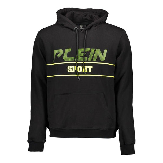 Plein Sport "Black Cotton Men Sweater with Hood" Plein Sport Black