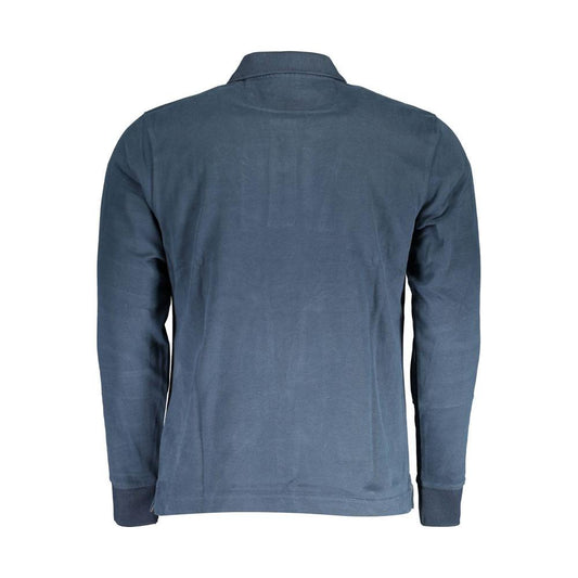 La Martina Blue Cotton Men Polo La Martina Dim Gray