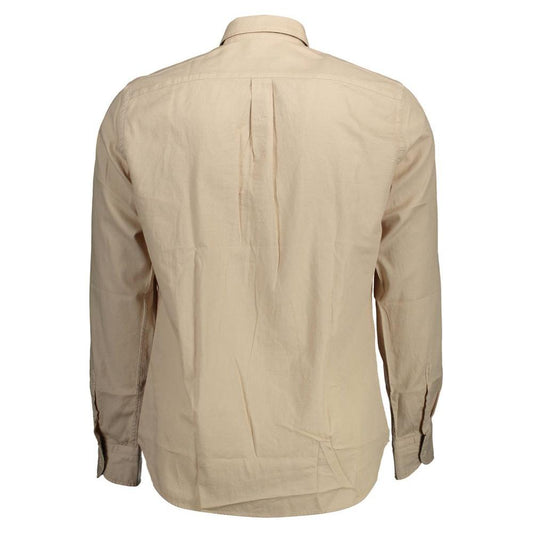 Harmont & Blaine Beige Cotton Men Shirt Harmont & Blaine Tan