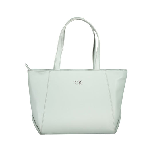 Calvin Klein Light Blue Polyethylene Handbag Calvin Klein Light Gray