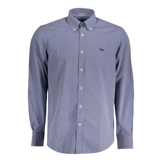 Harmont & Blaine Blue Cotton Shirt Harmont & Blaine Light Slate Gray