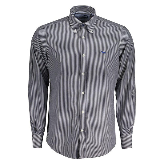 Harmont & Blaine Blue Cotton Shirt Harmont & Blaine Dark Slate Gray