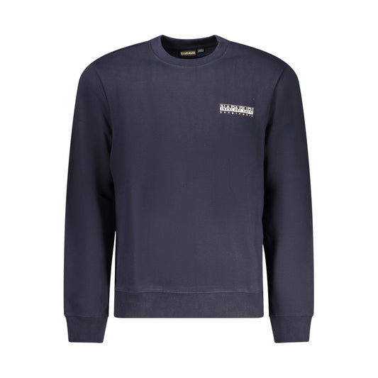Napapijri Blue Cotton Sweater Napapijri Dark Slate Gray