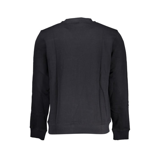 Napapijri Elegant Black Long Sleeved Crew Neck Sweatshirt Napapijri Dark Slate Gray