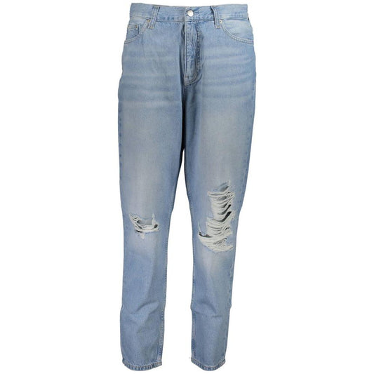 Calvin Klein Light Blue Cotton Women Jeans Calvin Klein Light Slate Gray