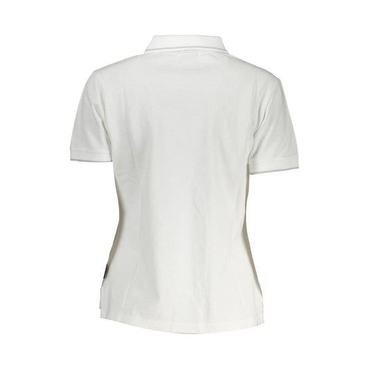 Napapijri White Cotton Women Polo Shirt Napapijri Light Gray