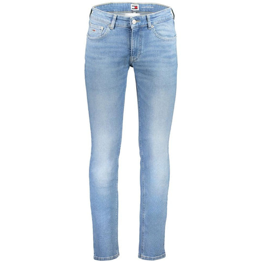 Tommy Hilfiger Light Blue Cotton Jeans & Pant Tommy Hilfiger Dark Gray
