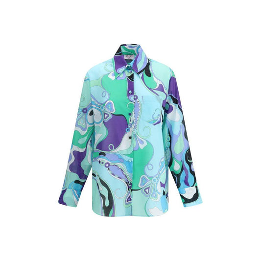 Emilio Pucci Orchid print Shirt Emilio Pucci Sky Blue