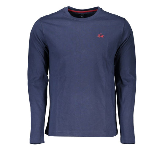 La Martina Regal Blue Crew Neck Embroidered Tee La Martina Dark Slate Gray