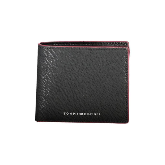 Tommy Hilfiger Elegant Black Leather Wallet Tommy Hilfiger Dark Slate Gray
