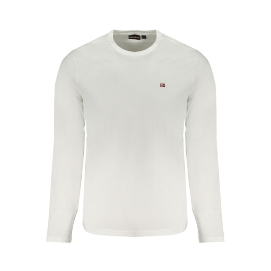 Napapijri White Cotton T-Shirt Napapijri Light Gray