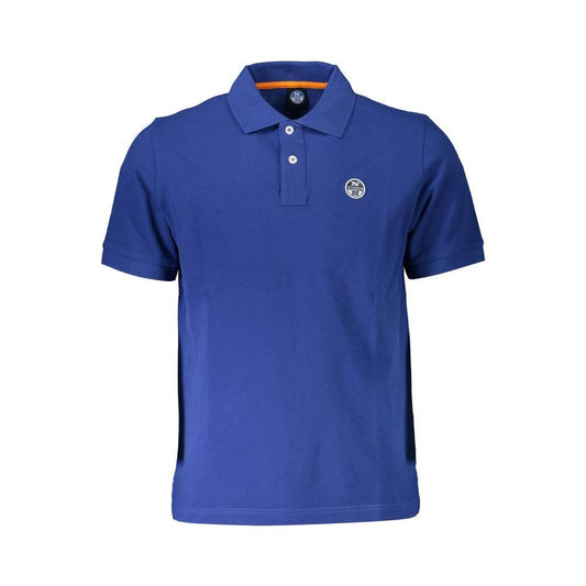 North Sails Blue Cotton Men Polo North Sails Dark Slate Blue