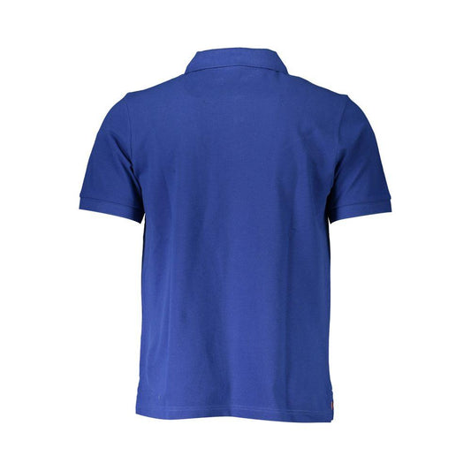North Sails Blue Cotton Men Polo North Sails Dark Slate Blue