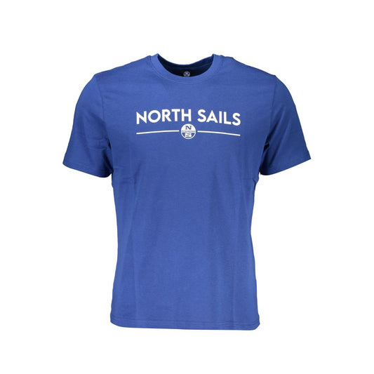 North Sails Blue Cotton T-Shirt North Sails Dark Slate Blue
