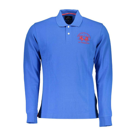 La Martina Elegant Long-Sleeved Polo in Chic Blue La Martina Royal Blue