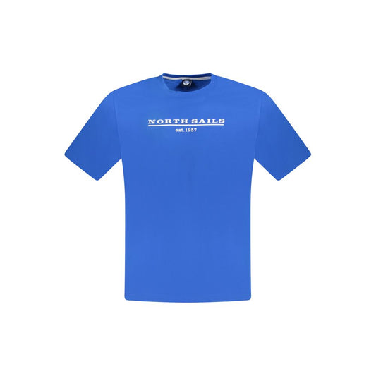 North Sails Blue Cotton Men T-Shirt North Sails Royal Blue