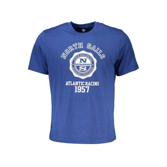 North Sails Blue Cotton T-Shirt North Sails Dark Slate Blue