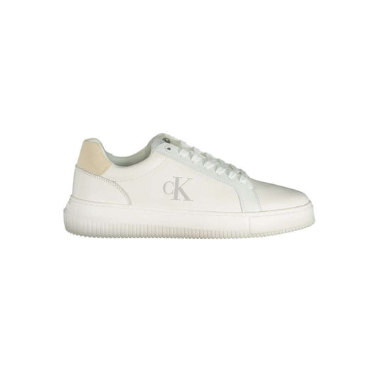 Calvin Klein White Polyethylene Men Sneaker Calvin Klein Light Gray