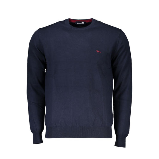 Harmont & Blaine Crew Neck Embroidered Blue Sweater Harmont & Blaine Dark Slate Gray