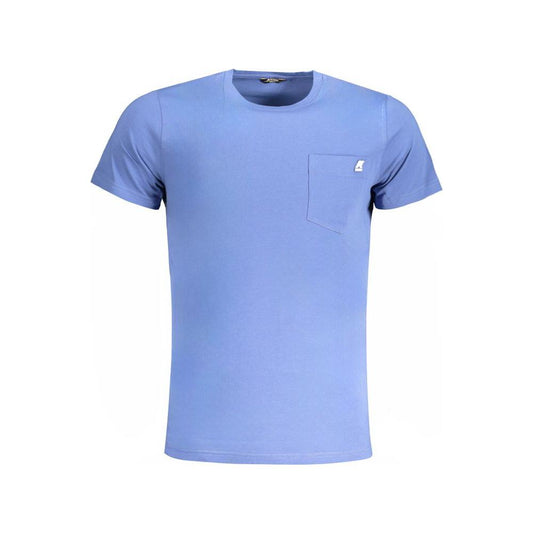 K-WAY Blue Cotton T-Shirt K-WAY Cornflower Blue