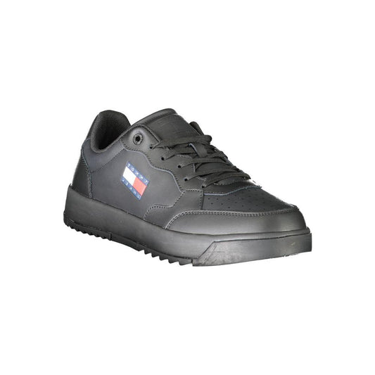 Tommy Hilfiger Black Polyethylene Men Sneaker Tommy Hilfiger Dim Gray