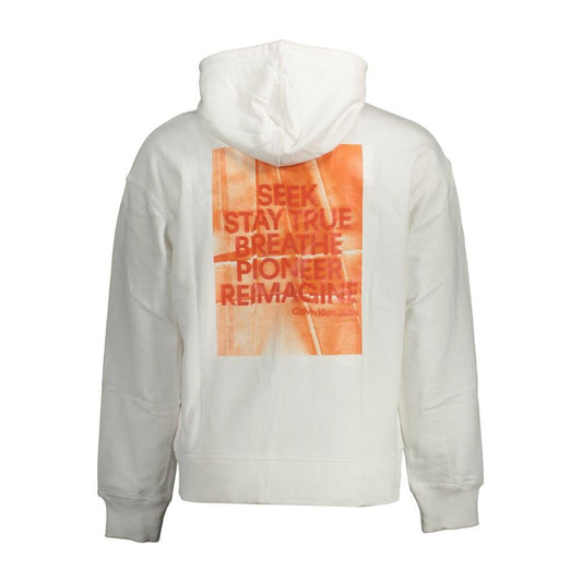 Calvin Klein White Cotton Men Sweater Calvin Klein Light Gray