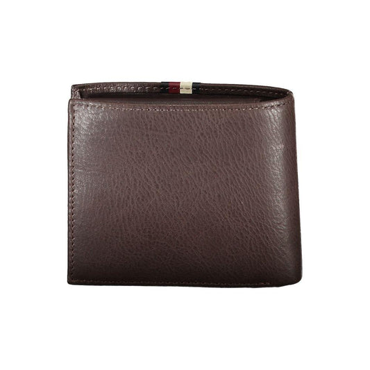 Tommy Hilfiger Brown Leather Men Wallet Tommy Hilfiger Dark Slate Gray