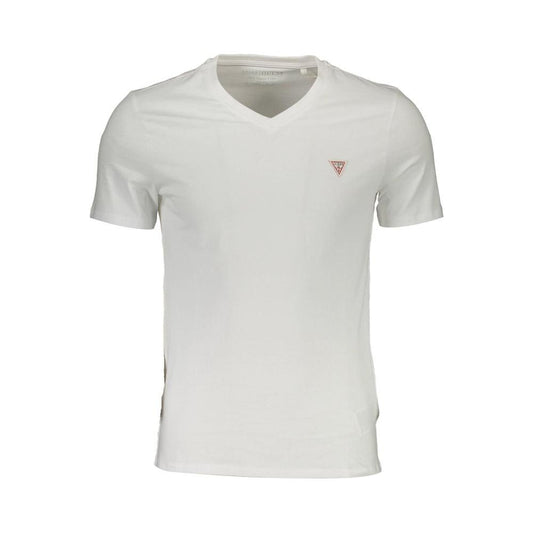 Guess Jeans White Cotton Men TShirt Guess Jeans Light Gray