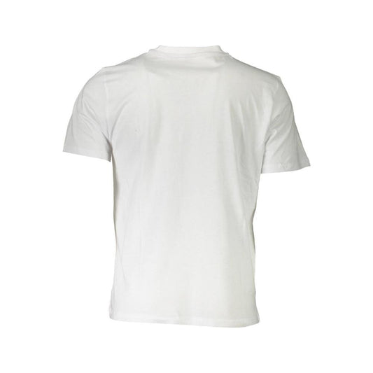 North Sails White Cotton Men T-Shirt North Sails Light Gray