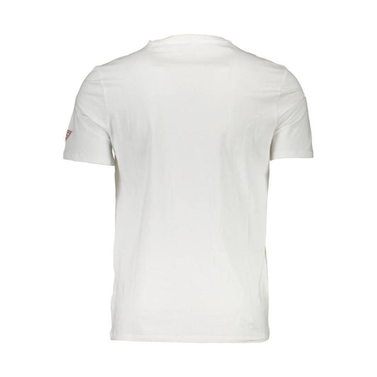 Guess Jeans White Cotton Men T-Shirt Guess Jeans Light Gray