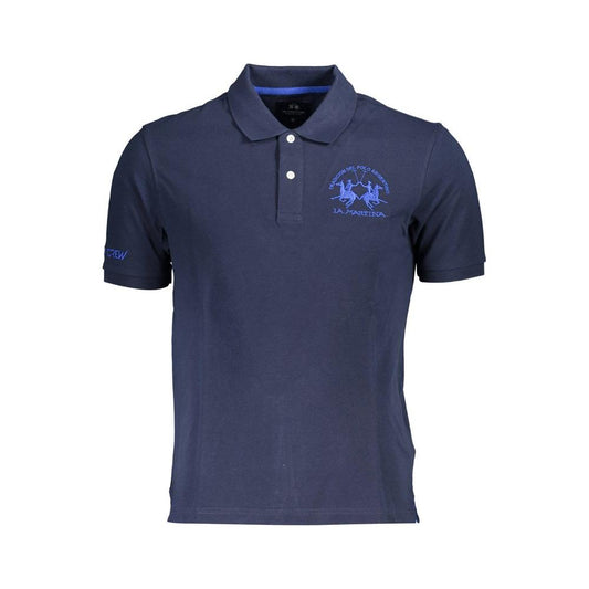La Martina Blue Cotton Mens Polo Shirt La Martina Dark Slate Gray